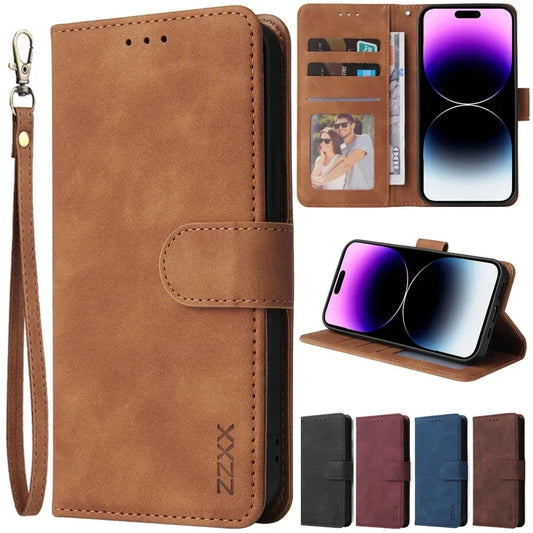 Elegante Leder Handyhülle für iPhone 14 Pro mit Kartensteckplatz | Stilvoller Schutz für Vielseitige Nutzung 0