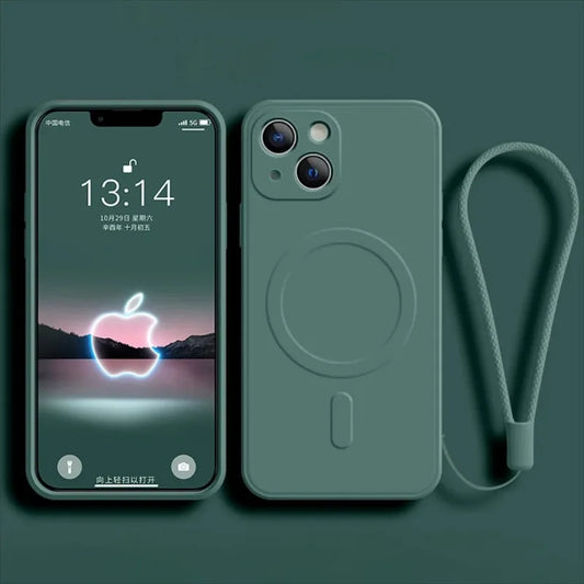Magnetische Silikonhülle | iPhone 11-16 Hülle mit Kabellosem Laden | Optimaler Schutz und Einfache Handhabung 0