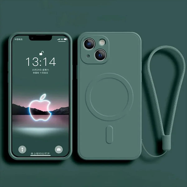 Magnetic Silicone Case | iPhone 11-16 Case with Wireless Charging | Optimal Protection and Easy Handling
