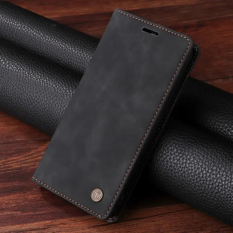 Premium Leather iPhone Case with Shockproof Design